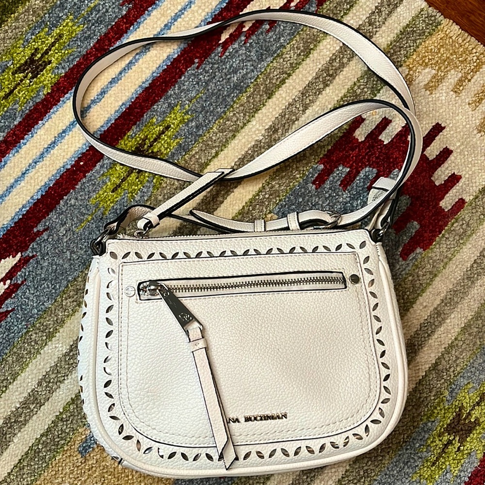 Dana Buchman White and Silver Crossbody Bag